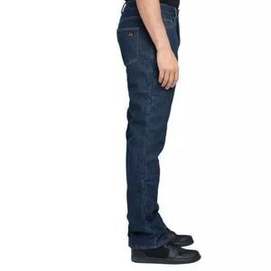 Realtree Men’s Flannel Quilted Plaid Lined Jeans Dark Blue Straight Leg 32 x 32